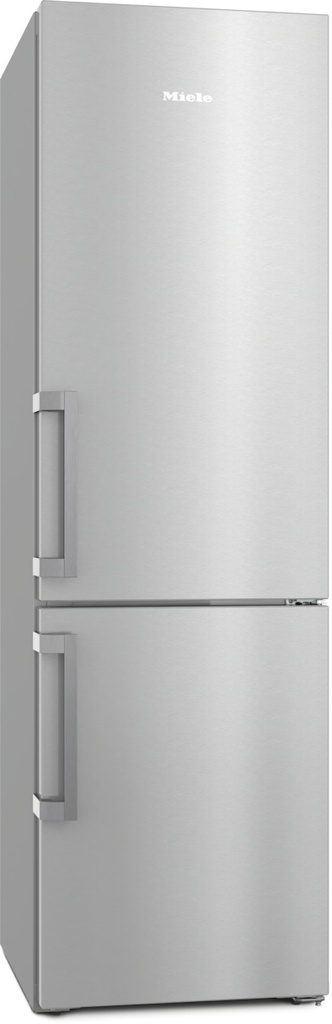 Miele KFN 4797 CD EDT/CS                          Vrijstaande koel- en vriescombinatie - Koel- & vriescombinatie, Roestvrij staal met CleanSteel, C, Hoogte 2.010 mm, SensorTouch, 362 L, 33 dBA, NoFrost,DynaCool, PerfectFresh Pro, EasyOpen, 2 deuren