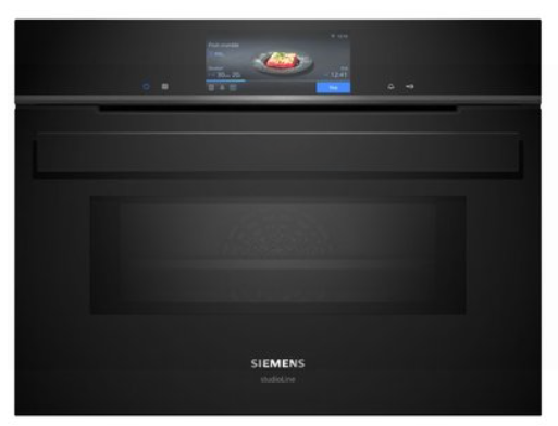 Four multifonction Siemens iQ700, Built-in compact oven with microwave function, 60 x 45 cm, Black, CM978GNB1