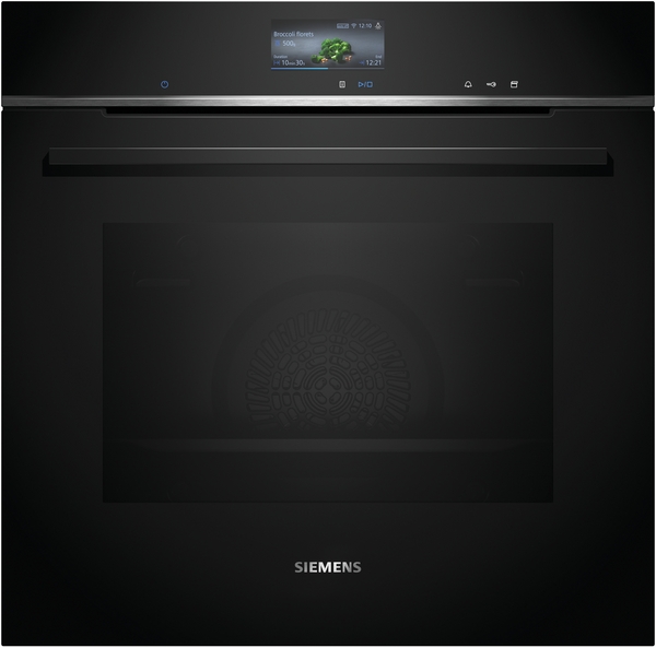 Siemens HR776G3B1 Oven iQ700 Multifunctie-toegevoegde stoom 60 cm, 19 verw.wijzen, TFT-touchDisplay plus, activeClean, roastingSensor Plus, softMove Zwart A+