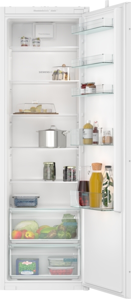 Réfrigérateur encastrable Siemens iQ100, built-in fridge, 177.5 x 56 cm, sliding hinge, KI81RNSE0