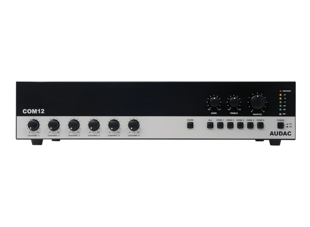 audac com12mk2-uk public address amplifier 120w 100v - uk version