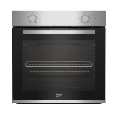 Four Beko conventionnel, A, 72L, 4 fonctions, boutons rotatifs, inox BBIC12000XD