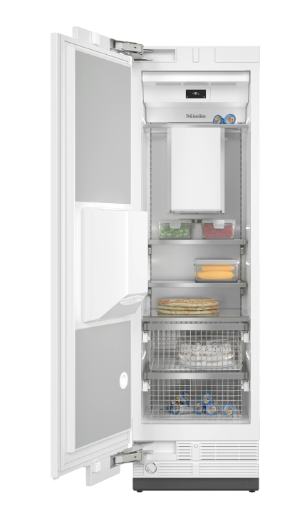 Miele F 2672 Vi left MasterCool diepvrieskast - MasterCool vriezer met ijs-/en waterdispenser, F, 42 dB, Push2Open, BrilliantLight, MasterSensor, Deurscharnieren rechts, 318L, 603 x 2,125 x 608